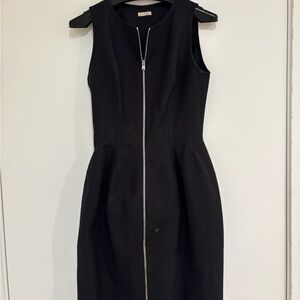 Alaia Black Zip-Front Midi Dress